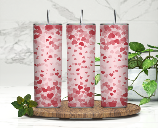Pink and Red Hearts | 20oz Skinny Tumbler