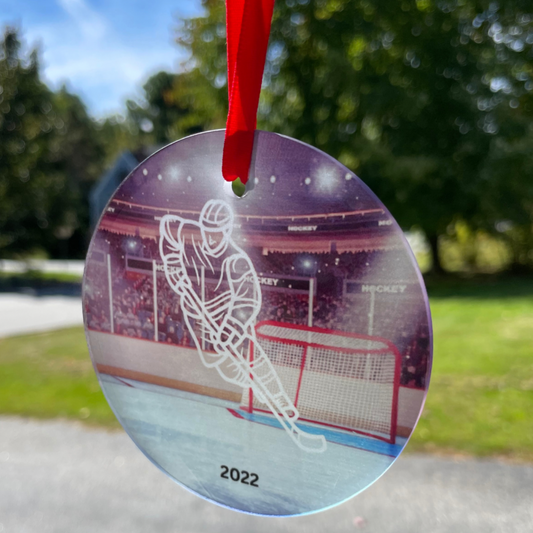 Personalized Ice Hockey Ornament