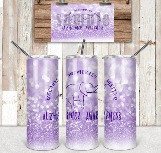 Alzheimer Awareness | 20oz Skinny Tumbler