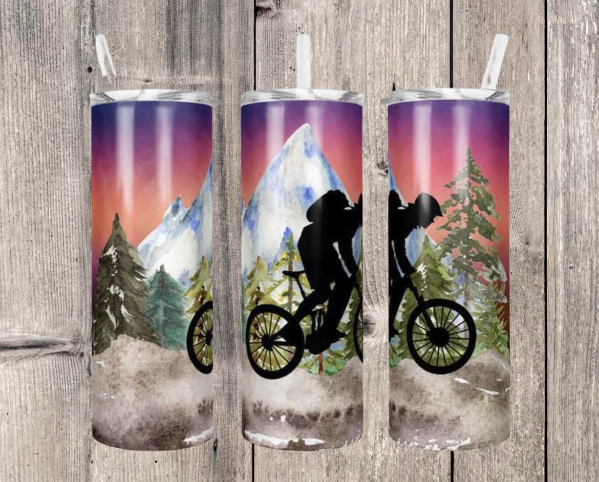 Mountain Biking | 20oz Skinny Tumbler