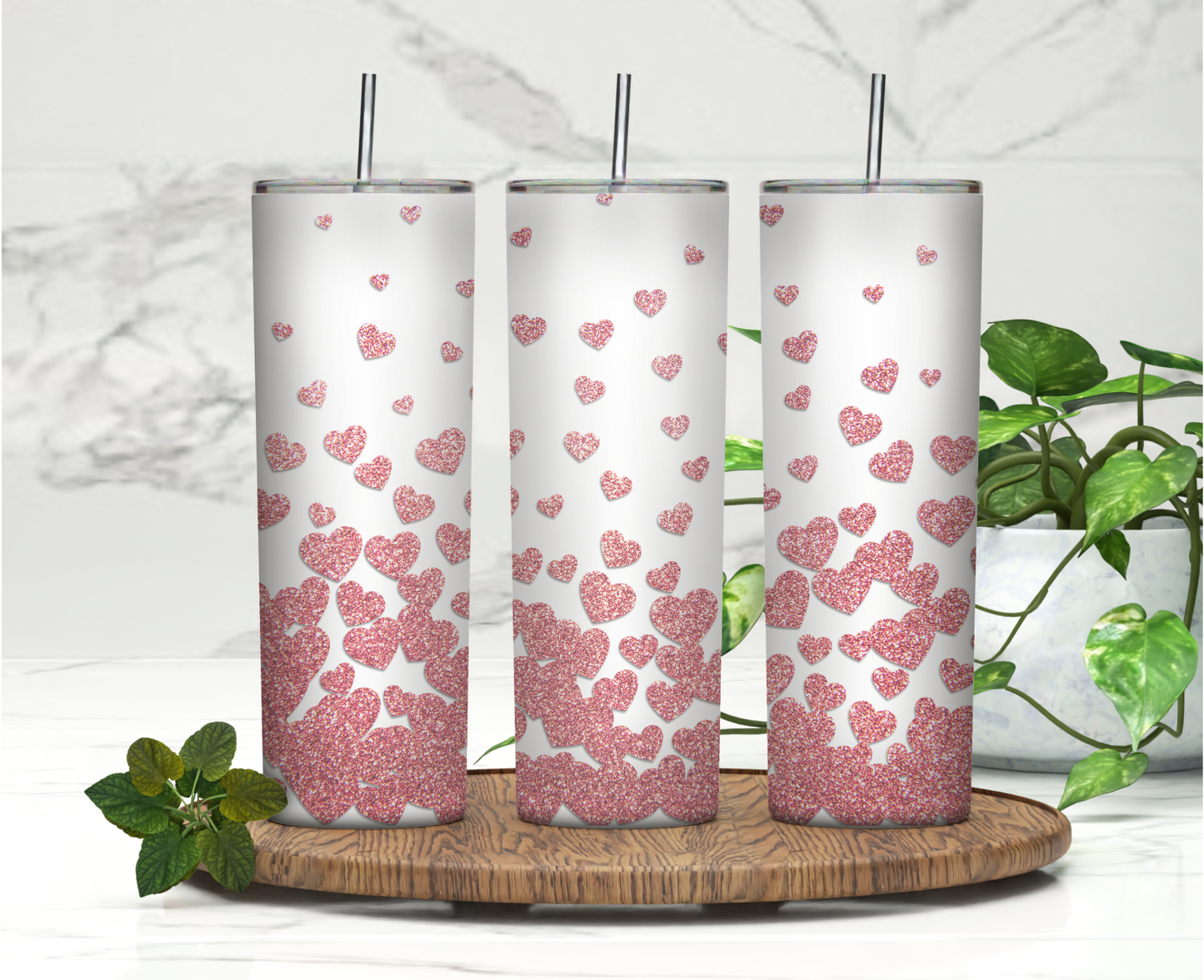 Pink Glitter | 20oz Skinny Tumbler