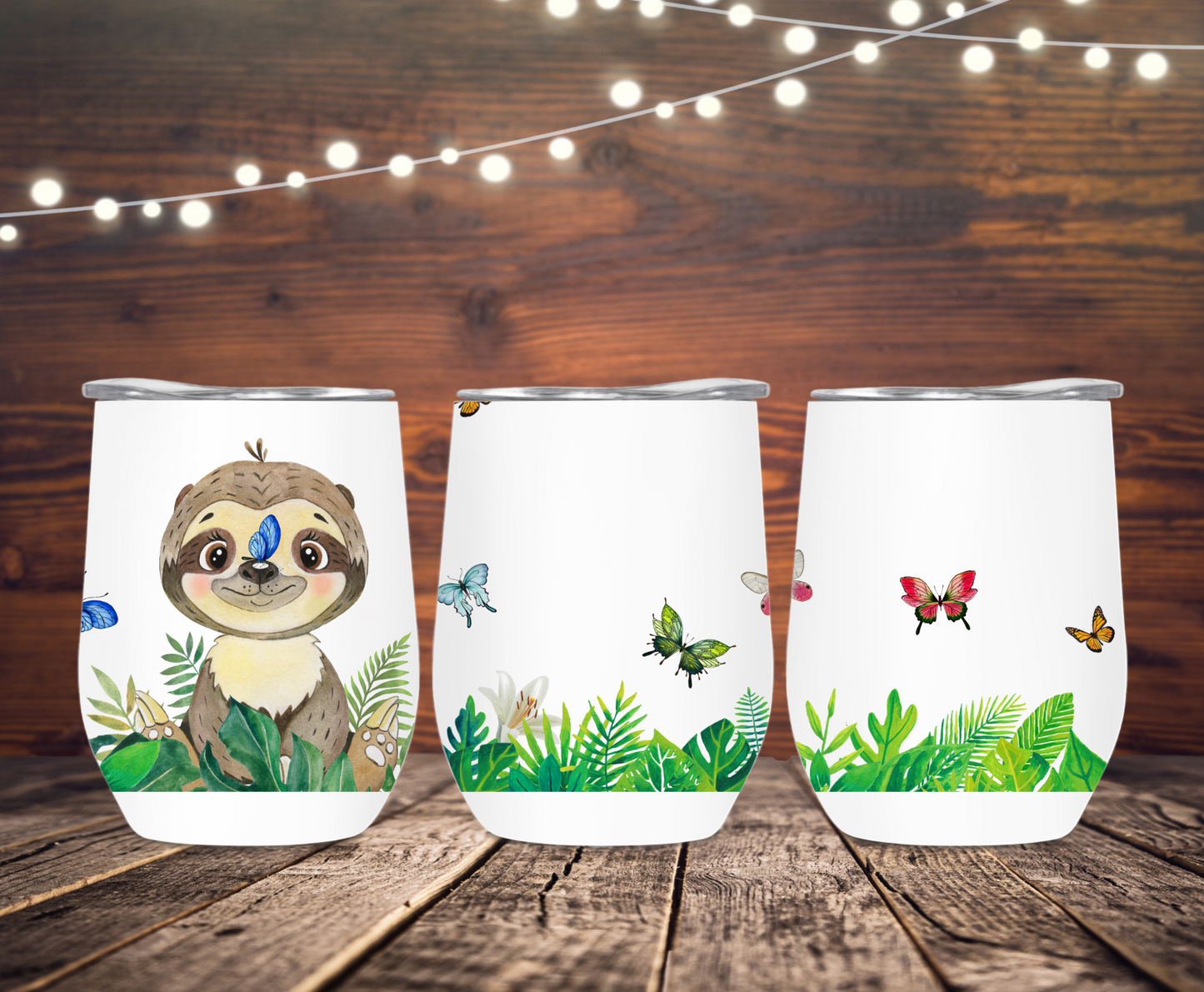 12 oz Baby Sloth Wine Tumbler