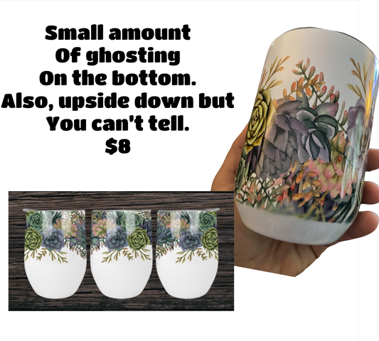 Discounted 12oz Succulent Wine Tumbler