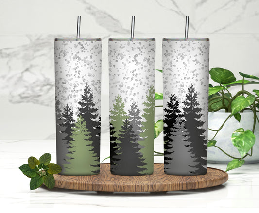 Evergreens in the Snow | 20oz Skinny Tumbler