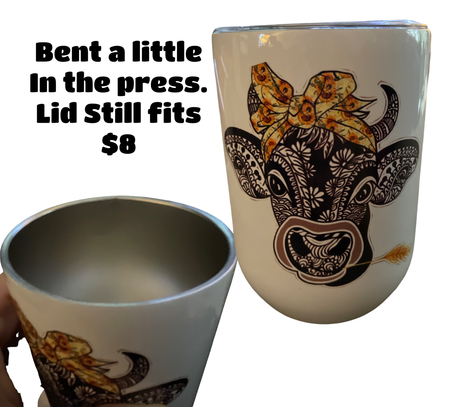 Discounted 12oz Cow Wine Tumbler