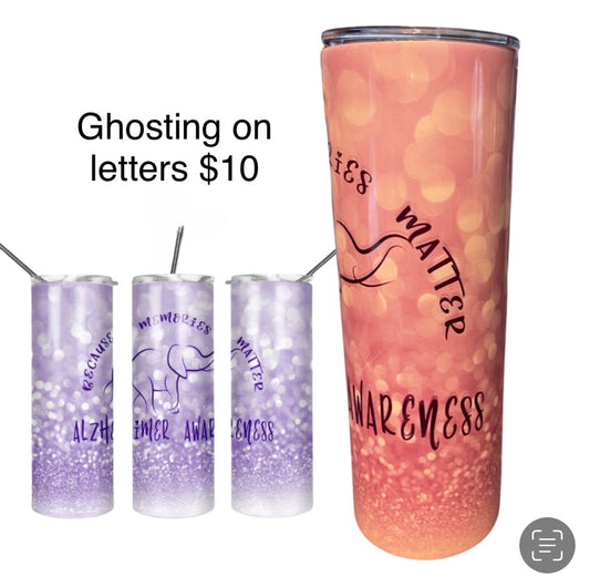 Discounted 20oz Alzheimer Awareness Skinny Tumbler