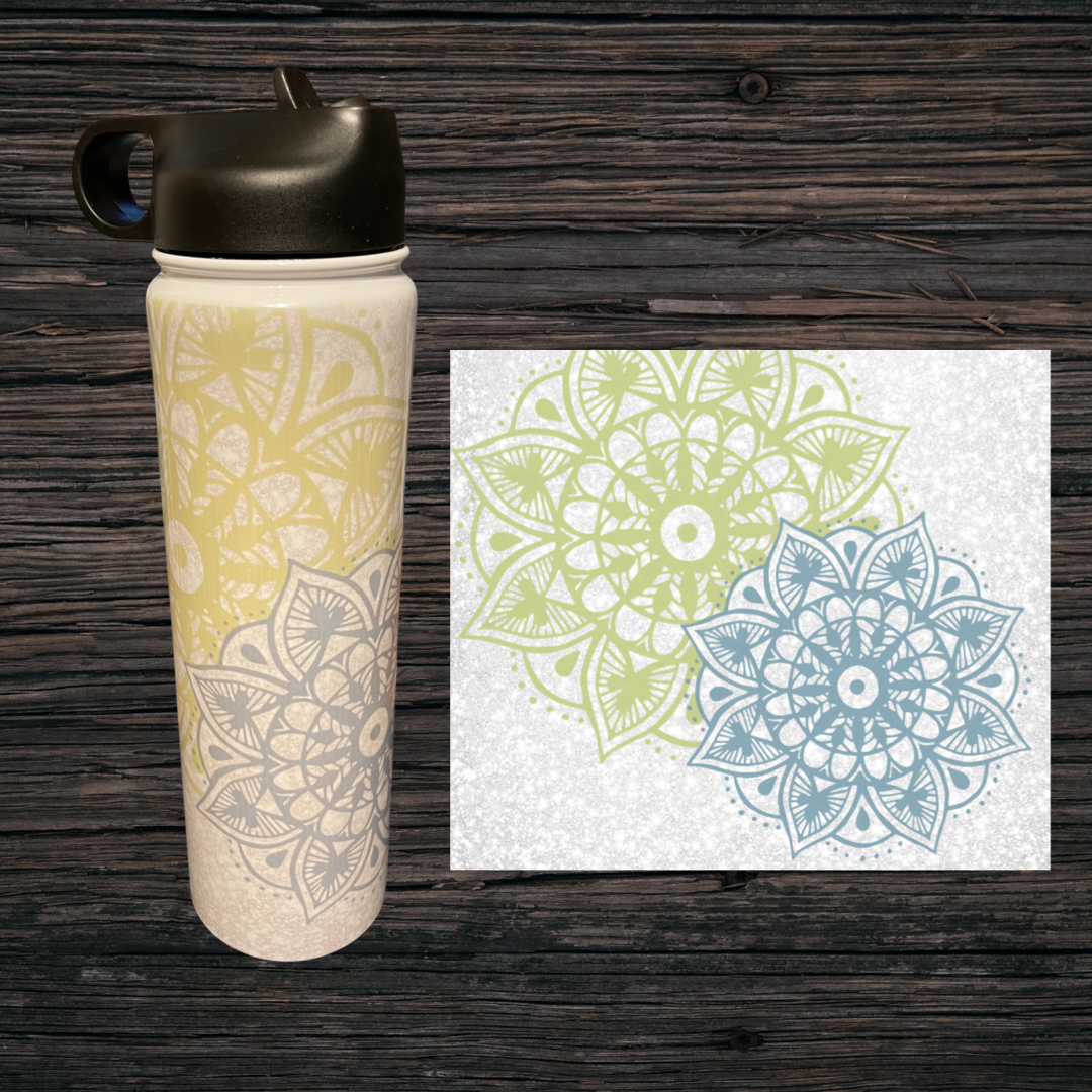 Mandala - 25oz Water Bottle Tumbler