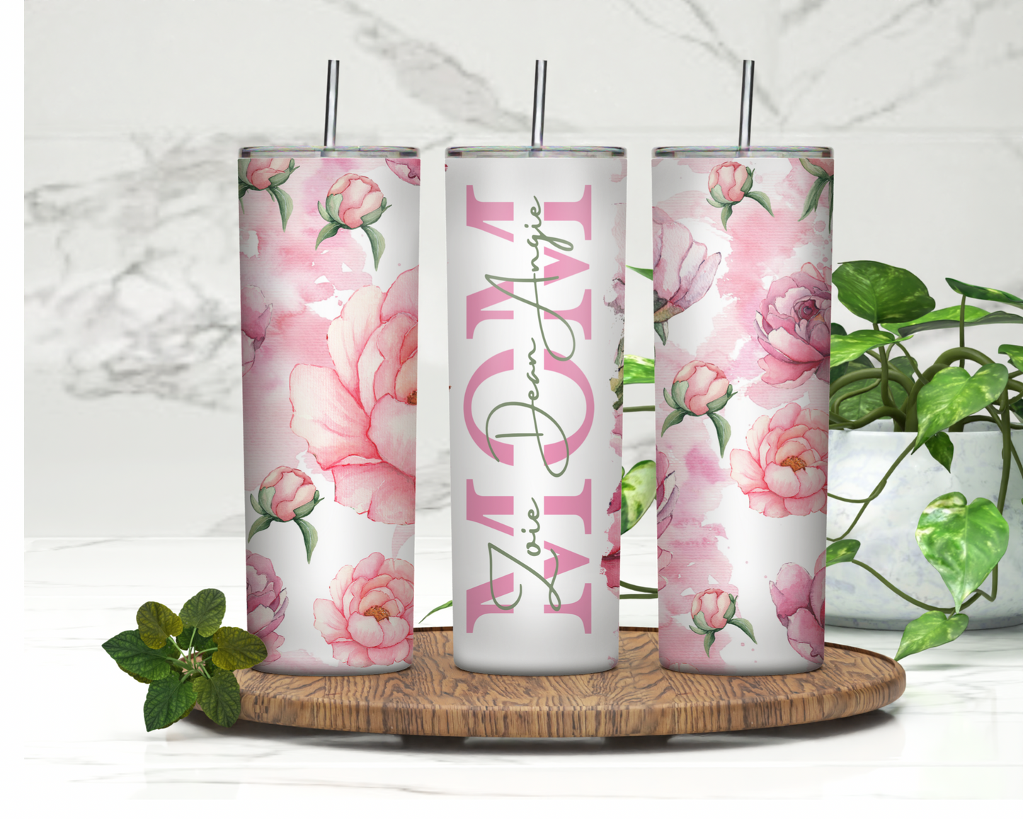 Mom (Personalized) | 20oz Skinny Tumbler