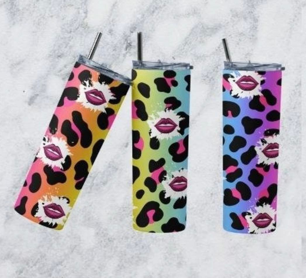 Leopard Lips  | 20oz Skinny Tumbler