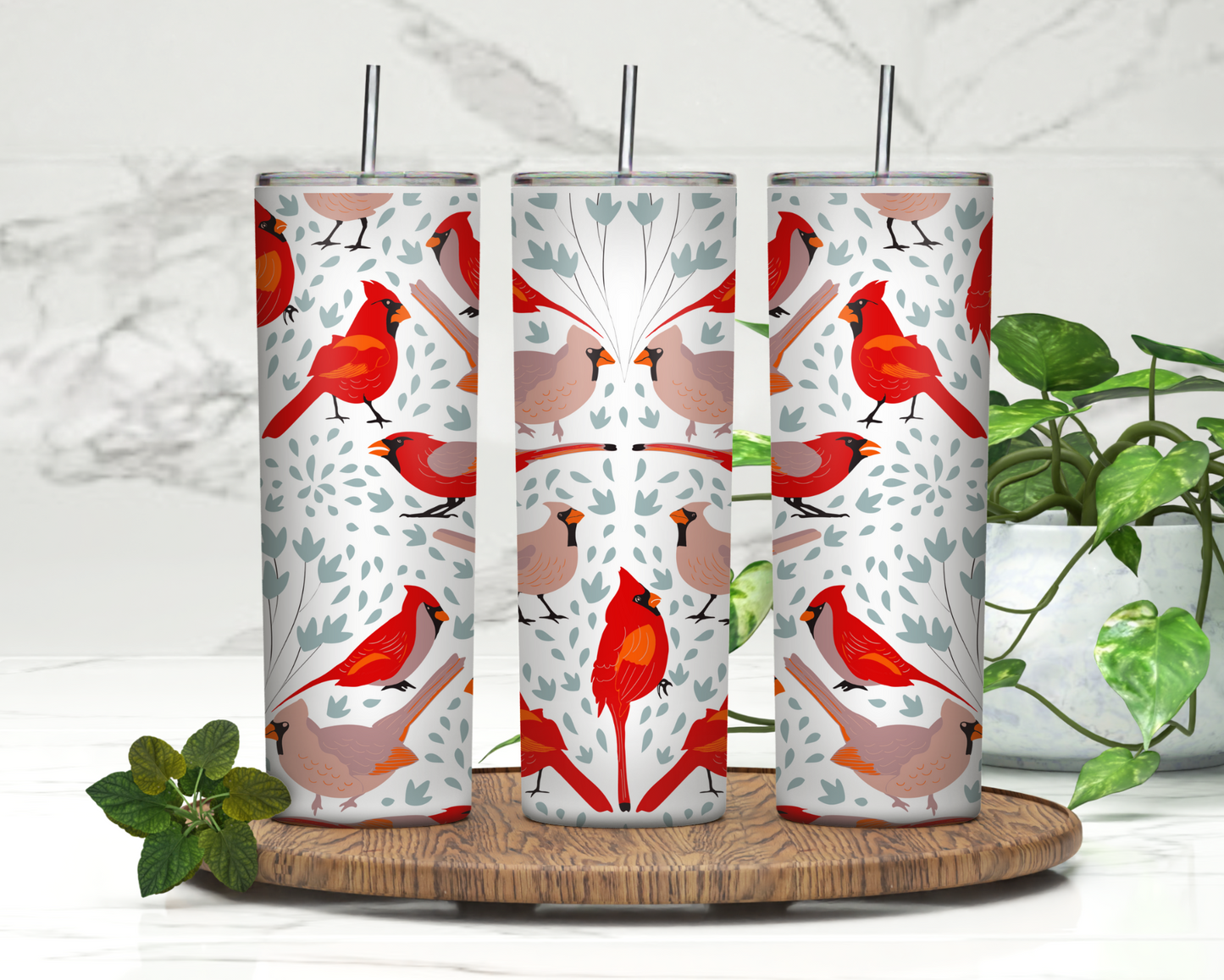 Cardinal Couple | 20oz Skinny Tumbler