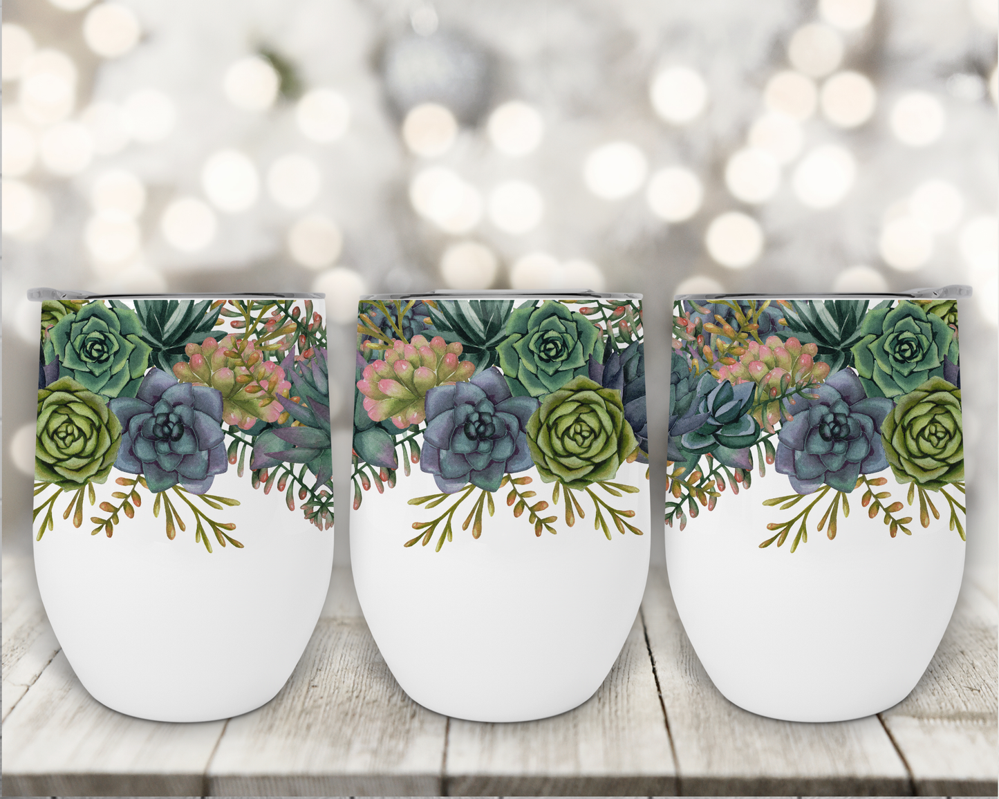 12oz Succulent Wine Tumbler